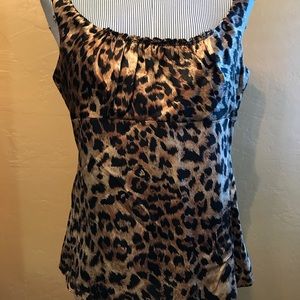 DONATED Tahari Animal Print Silk Top